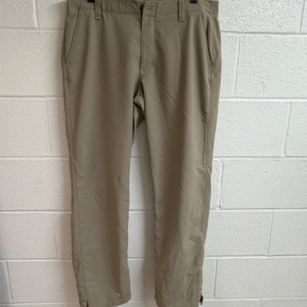 Under Armour Mens Performance Golf Chino Pants 34x32 Khaki Stretch Techwear Gorp